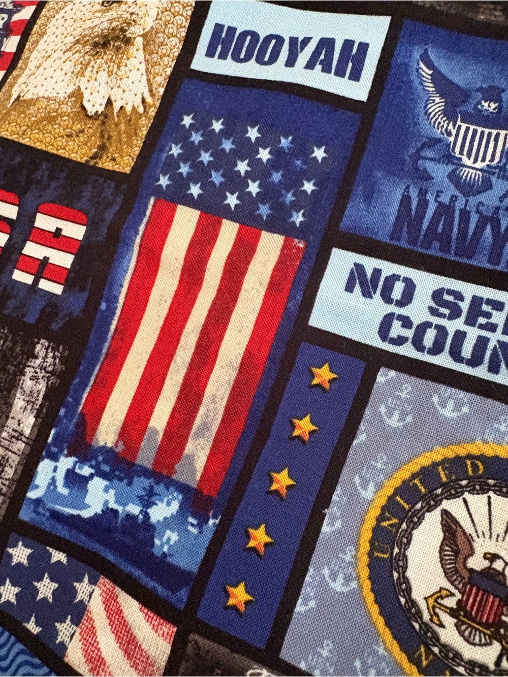 Navy Tribute Blue Patriotic  Quilt - Picture 7 of 7